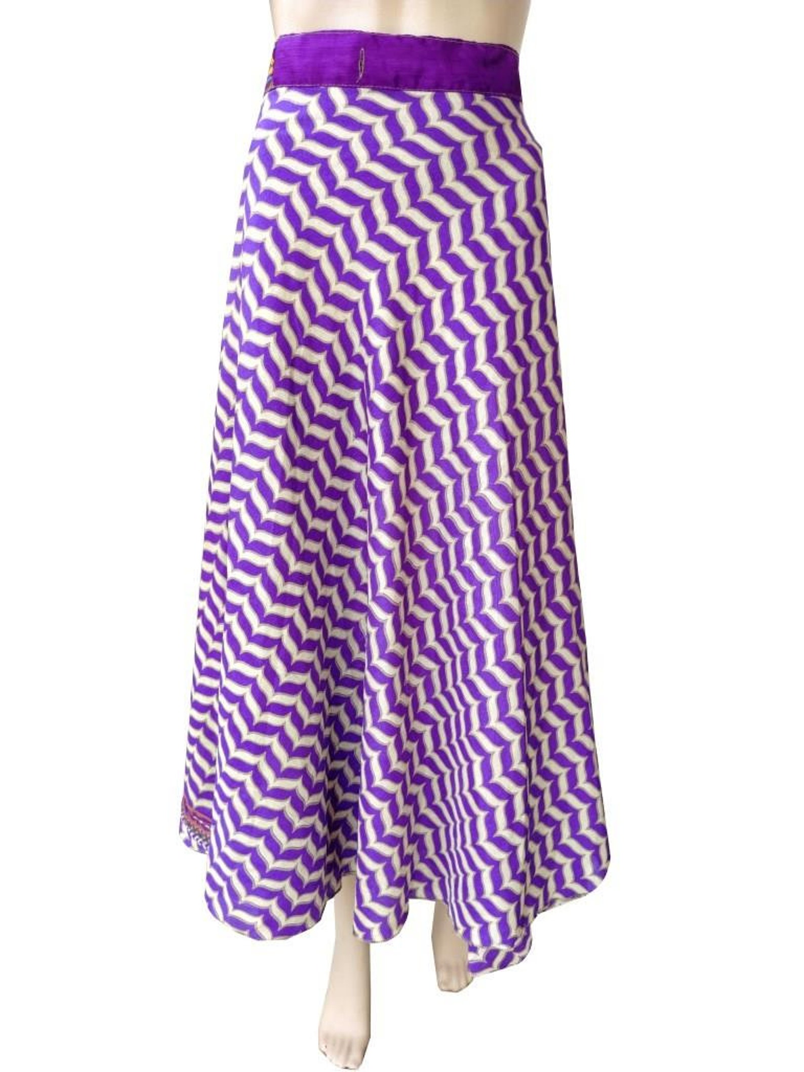 Vintage Wrap Skirt Handmade Floral Printed Silk Saree Tube Etsy