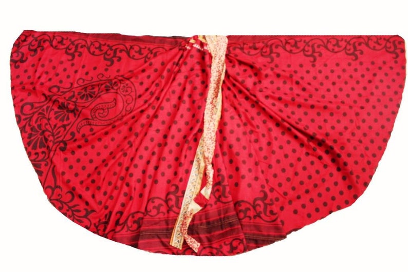 Bohemian Magic Wrap Skirt Boho Long Floral Magic Wrap Skirt Hippie 2 Layer Halter Sarong Handmade Floral Indian Beach Skirt