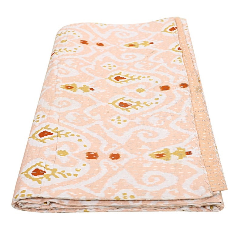 Indian Ikat Cotton Kantha Queen Quilt Reversible Cotton Kantha Etsy