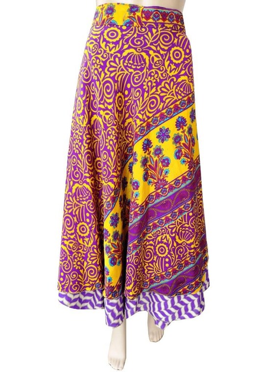 Vintage Wrap Skirt Handmade Floral Printed Silk Saree Tube | Etsy