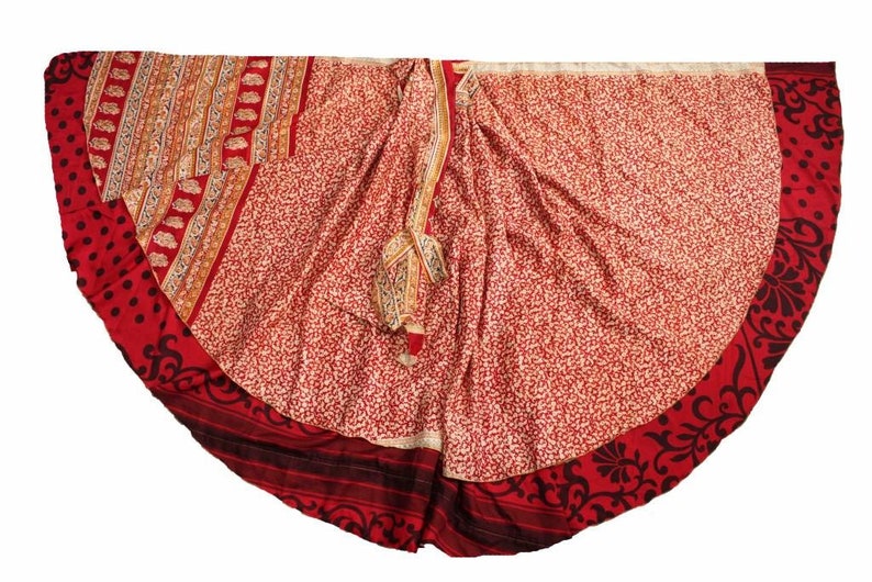 Bohemian Magic Wrap Skirt Boho Long Floral Magic Wrap Skirt Hippie 2 Layer Halter Sarong Handmade Floral Indian Beach Skirt
