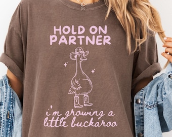 Camiseta divertida para anunciar el embarazo, Camiseta Comfort Colors®, Camiseta de embarazo Western Goose, Camiseta Pregnant Goose, Regalo para mamás primerizas
