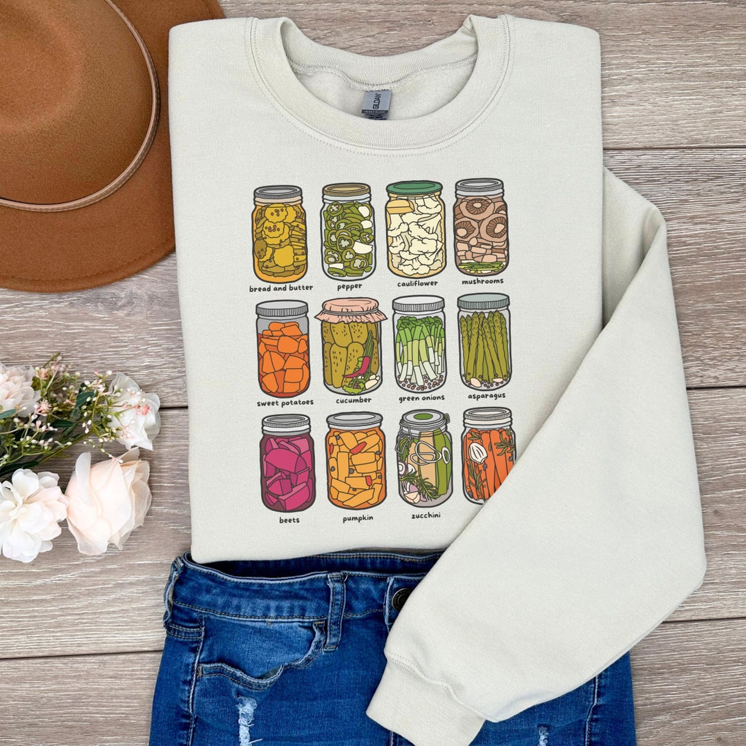 Pickle Cucumber Pattern Print Women Off Shoulder Sweatshirt