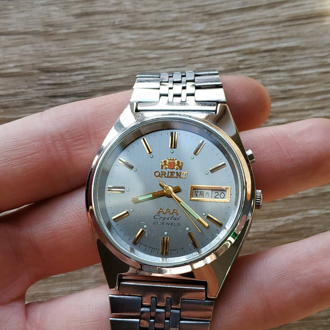 Vintage automatic man watch ORIENT AAA Crystal 21 jewels Japan Etsy