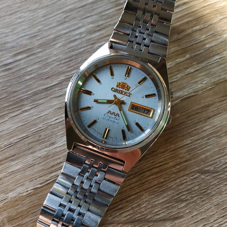 Vintage automatic man watch ORIENT AAA Crystal 21 jewels Japan Etsy