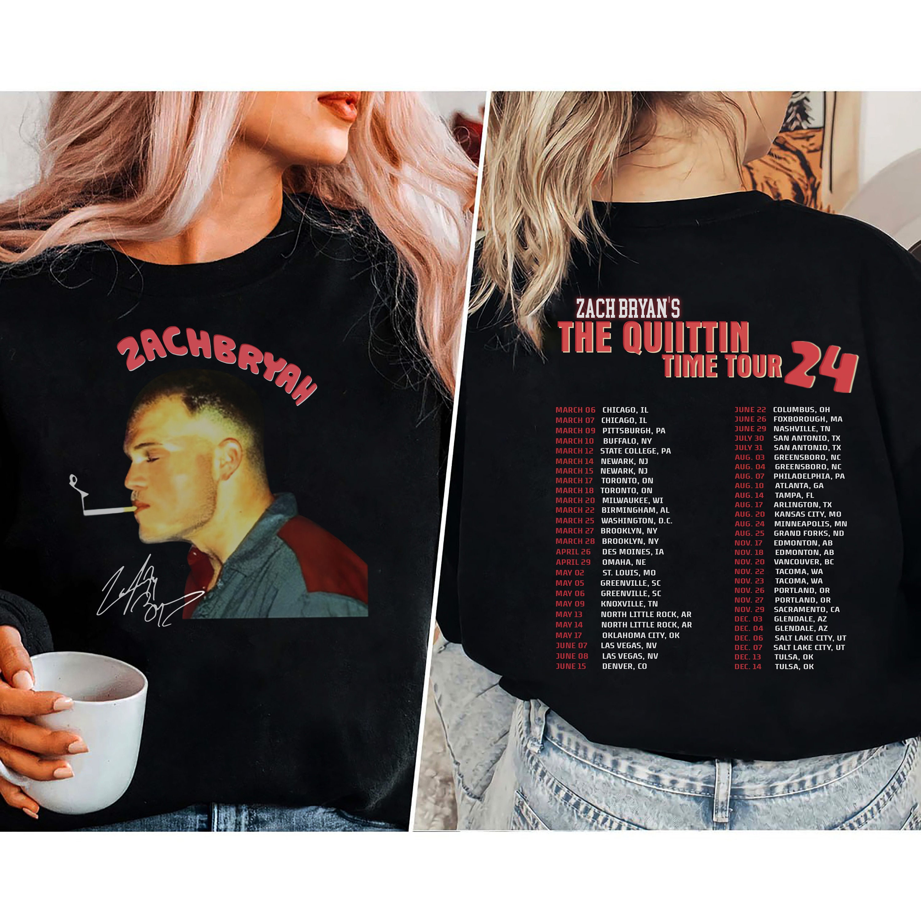 Zach Bryan The Quittin Time Tour 2024 Shirt, Country Music Tshirt, Zach Bryan Merch