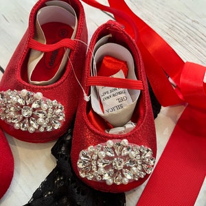 Rote Babyschuhe ,Babyschuhe,Krippenschuhe,1er Geburtstag Party Hochzeit,Babyschuhe Strass Schuhe Babymädchen Geschenk.