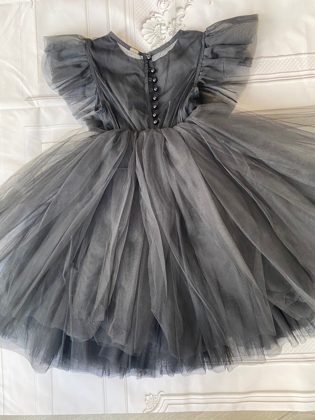 Baby Girl Black Party Dress Flower Girl Dress1st Birthday Etsy