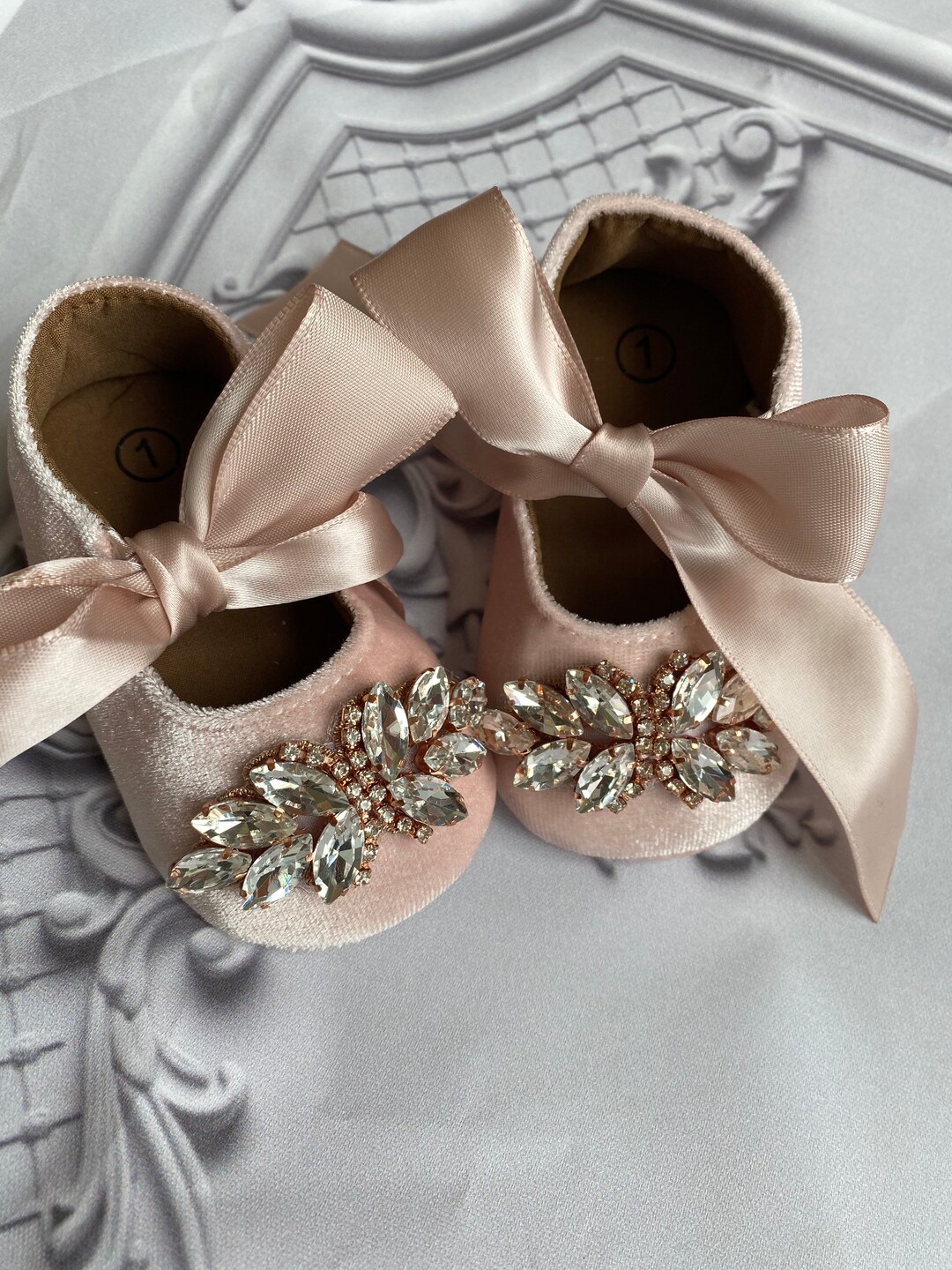 Pink Baby Girl Shoes,crib Shoes,1er Birthday Party Wedding, Rose Gold