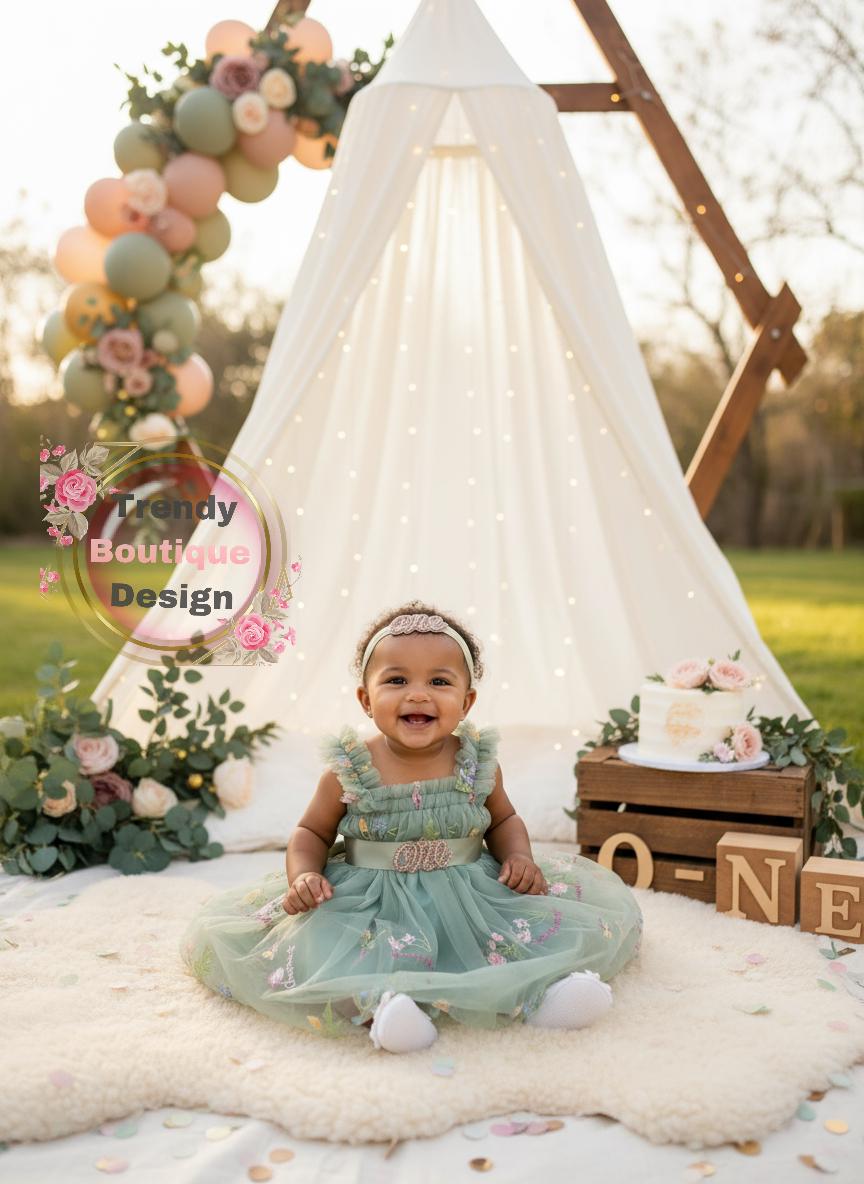 Vestito Masha 1 Anno Vestito 1° Compleanno Bambina FYMNSI - Cotone Maniche Lunghe Con Fiocco