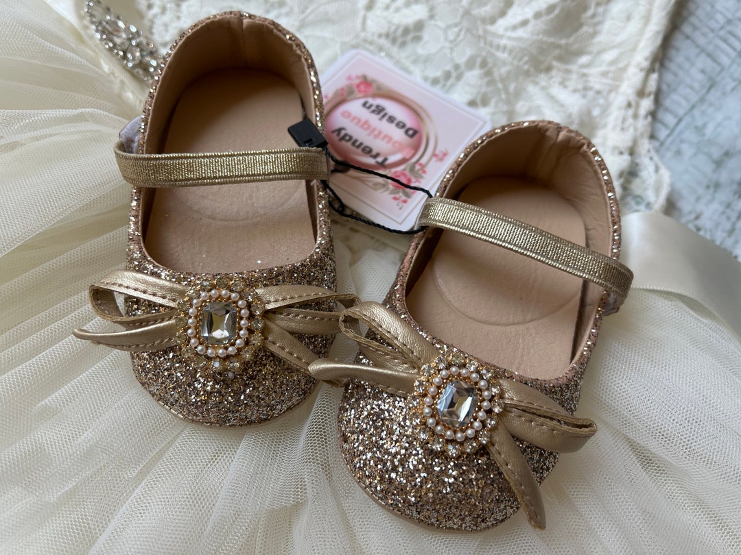 Baby Colors Zapatitos De Bebe Dorados Zapatillas Bebe Nena Brillos