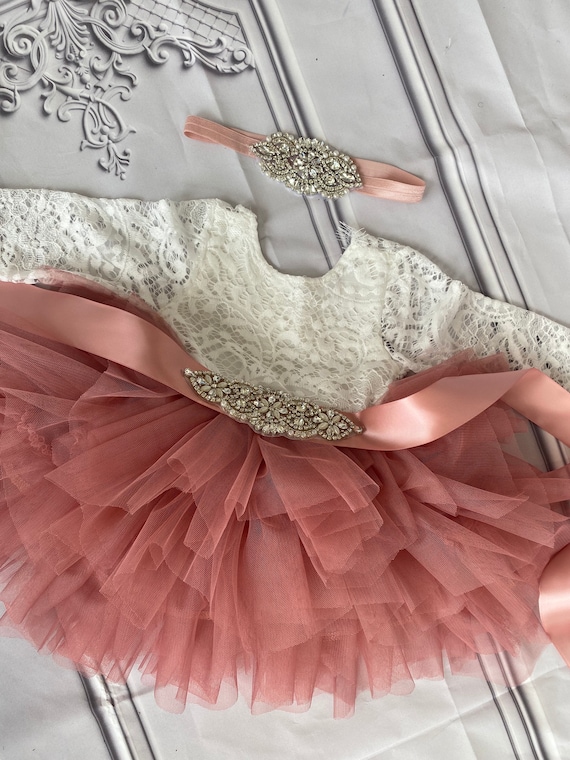 Flower girl dress, Lace top,Baby toddler dress,tulle tutu dress, holiday  dress