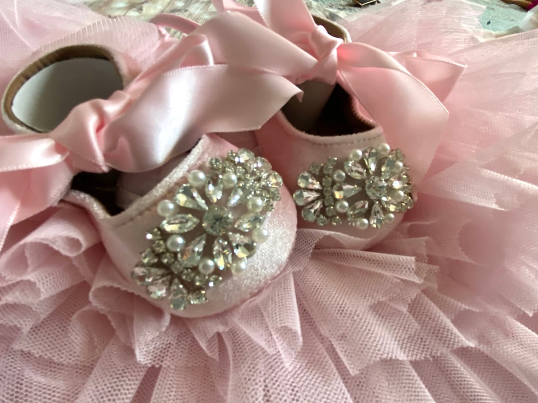 36 Mo Pink Baby Girl Shoes,crib Shoes,1er Birthday Party Wedding