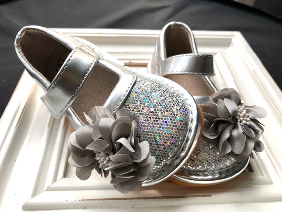 baby girl silver shoes