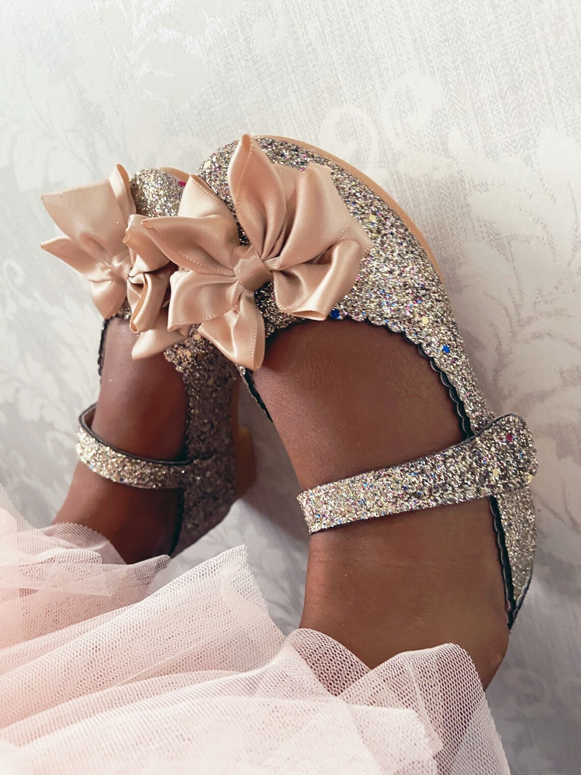 Girl shoes gold glitter shoes. Baby Girls flower girl Shoes Etsy