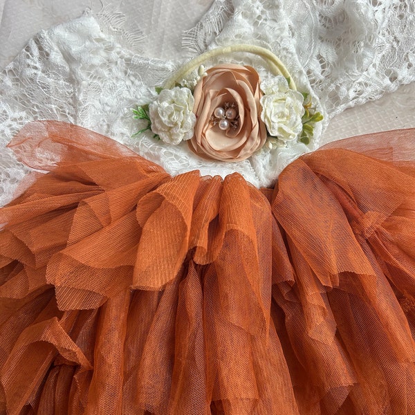 Flower girl dress,  Lace top,Baby toddler dress,tulle tutu  dress, holiday dress