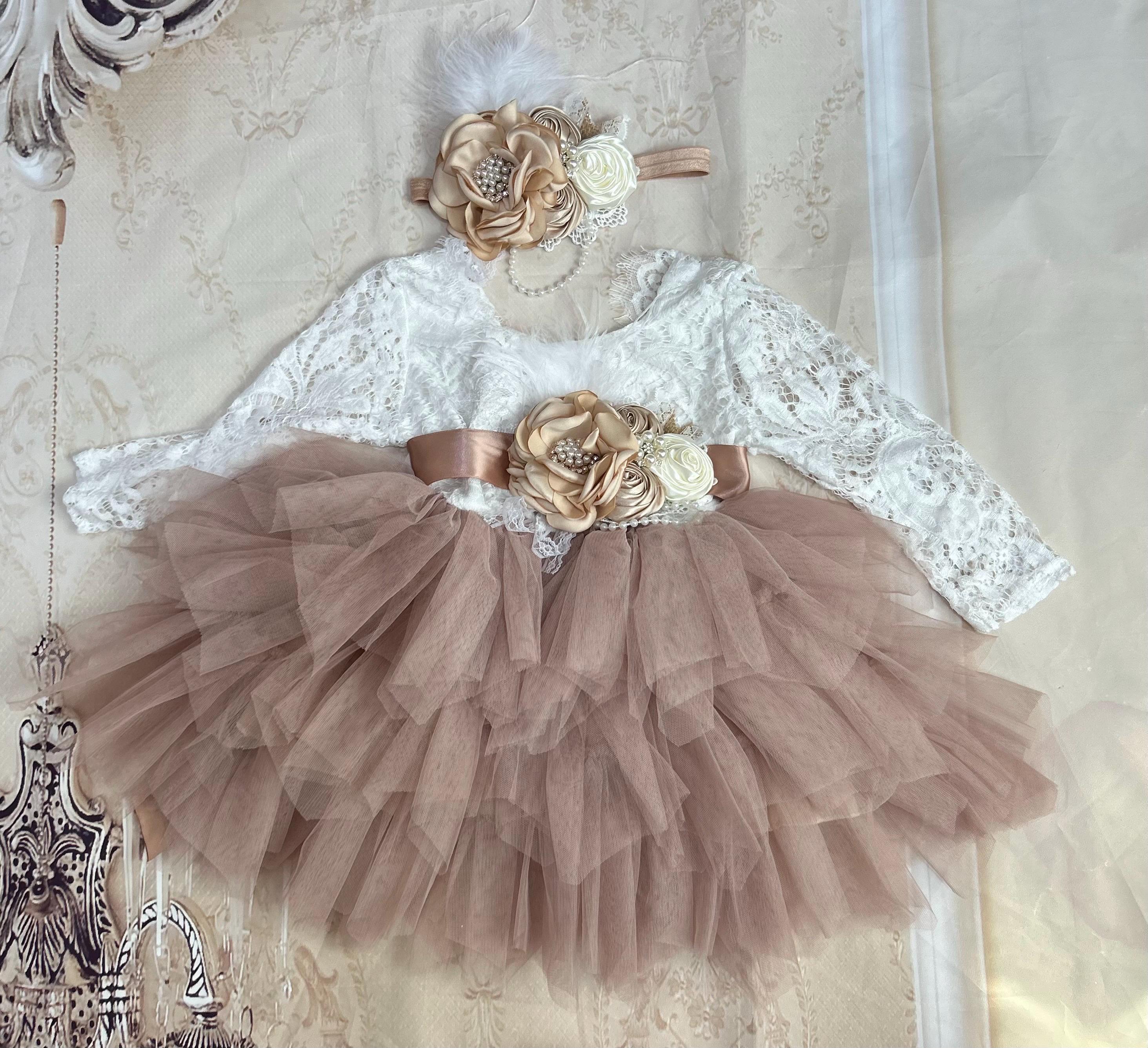 green emerald velvet dress 2pcs /Set Baby Girl Dress 3-24 Months Infant Formal Dresses For Birthd –  Mega Mart Center main image 0