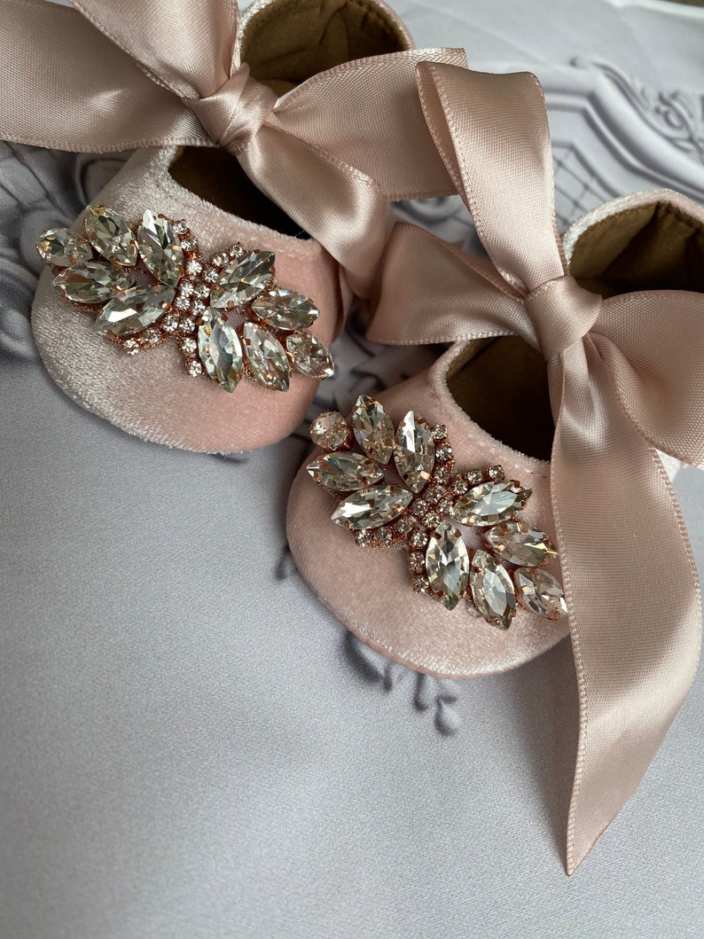 Pink Baby Girl Shoescrib Shoes1er Birthday Party Wedding Etsy