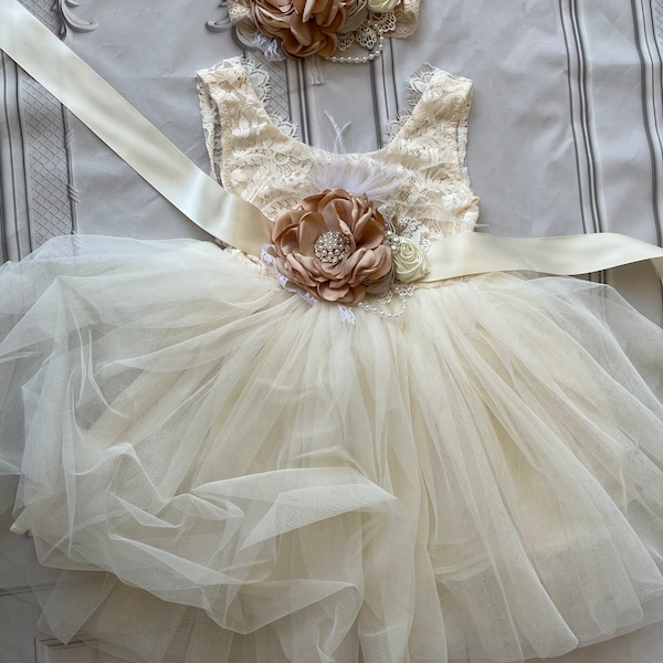 Cream Toddler Dress Etsy