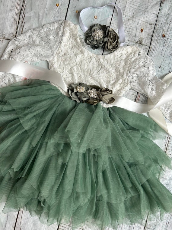 Abito Da Bambina In Tulle Con Motivo Floreale – Senza Maniche, Con Fiocco E Fascia Per Capelli, Taglie 6 Mesi-7 Anni