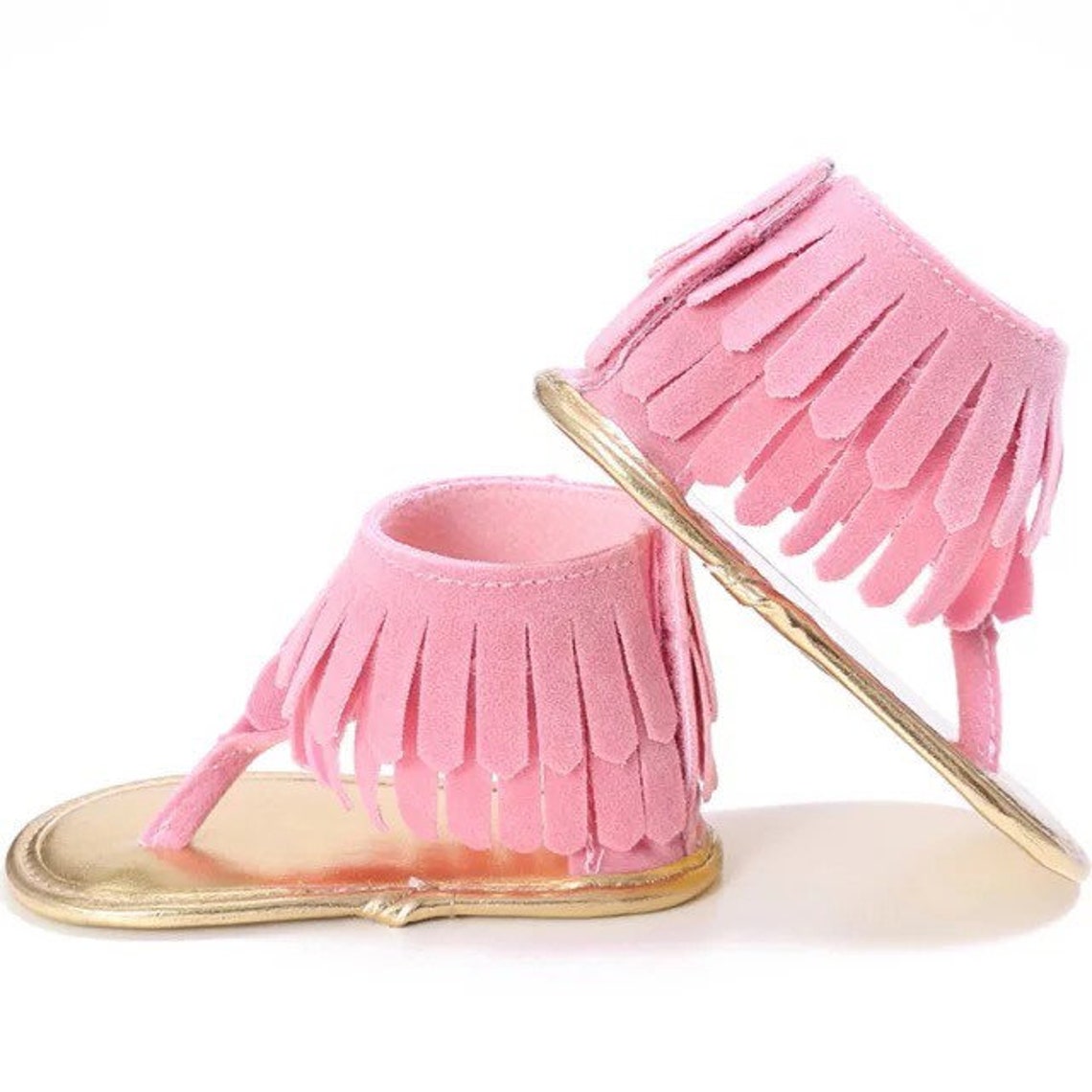 Baby Girl Fringe Pink Sandals. Shoes Baby Girl Crib Etsy