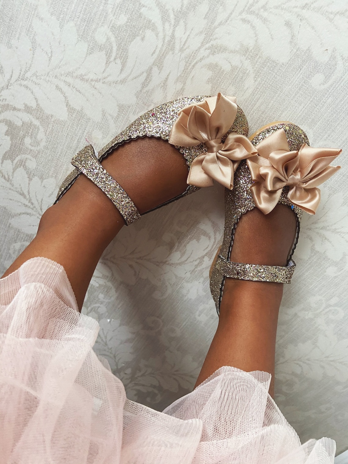 Girl shoes gold glitter shoes. Baby Girls flower girl Shoes Etsy