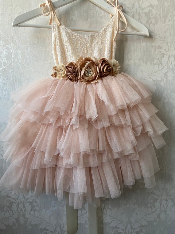 champagne dress baby girl