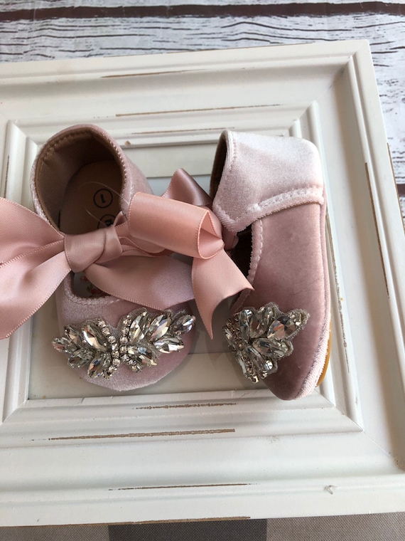 Chaussures bébé fille rose, chaussures de berceau, mariage de fête  d'anniversaire 1er, chaussures fille strass cadeau bébé fille fille. -   France