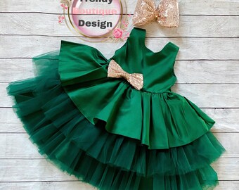 green baby dress
