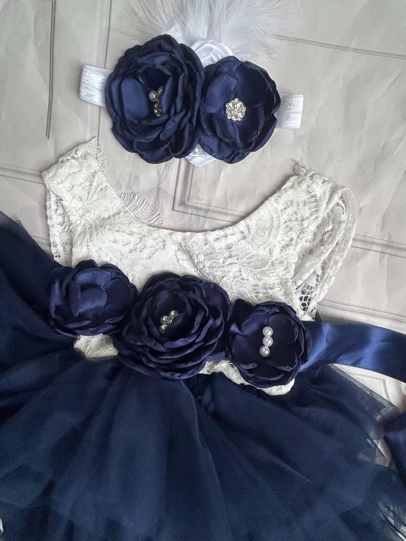 White Pareo with navy flowers