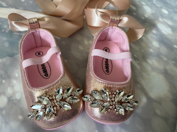 Baby Girl Shoes Headband Set Rhinestones Baby Shoes,newborn Baby Girl  Luxury Gift Set 