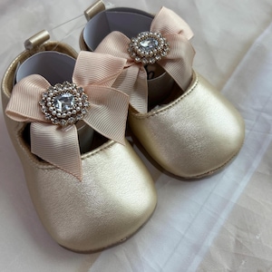 Tan-Champagner Baby-Mädchen Schuhe, 1er Geburtstag Party Hochzeit, Babyschuhe Strass Schuhe Baby-Mädchen Mädchen Geschenk.