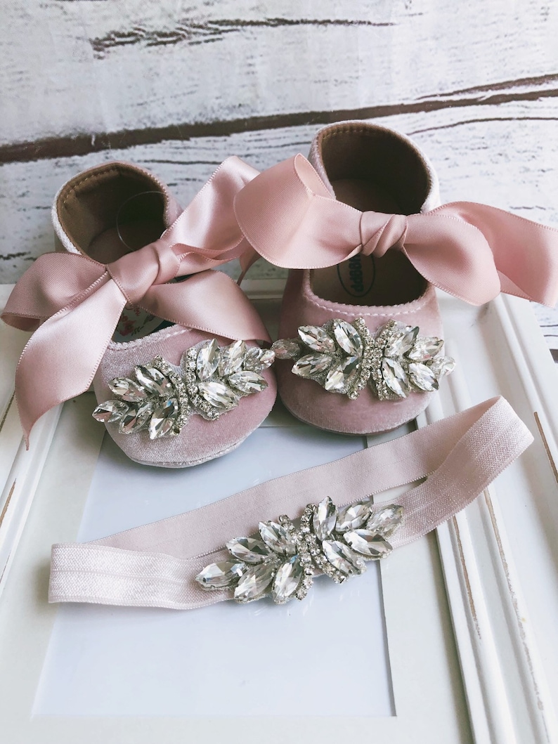 Pink baby girl shoesgirl crib shoes pink slippers baby Etsy