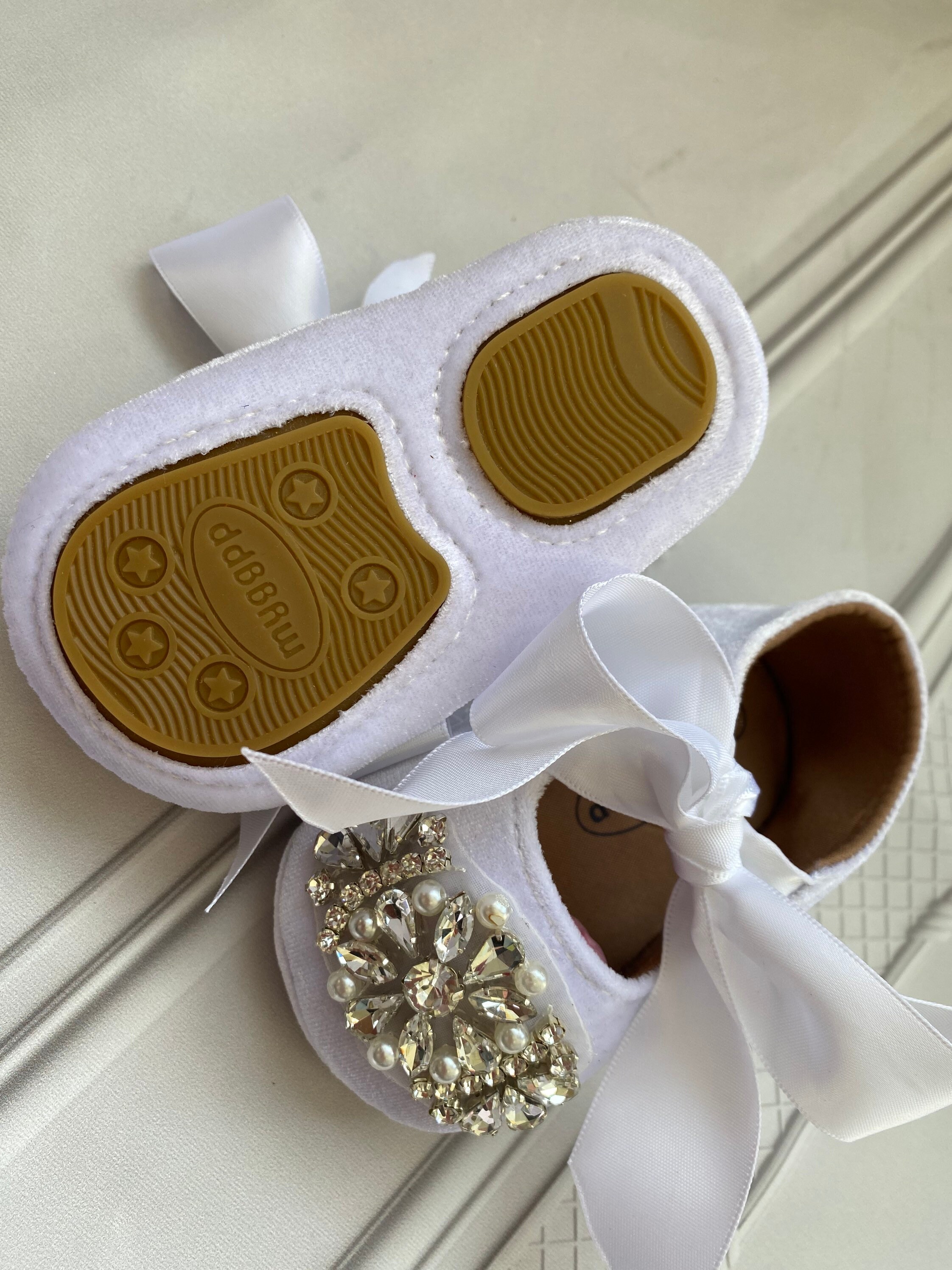 White Baby Girl Shoescrib Shoes1er Birthday Party Wedding Etsy