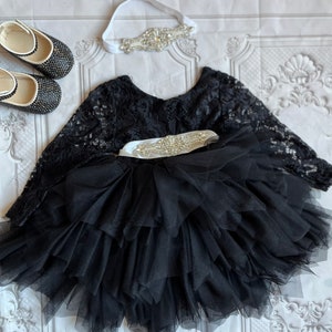 Black lace baby dress online