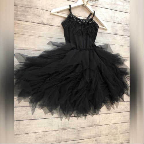 Baby Girl Black Party Dress Flower Girl Dress1st Birthday Etsy