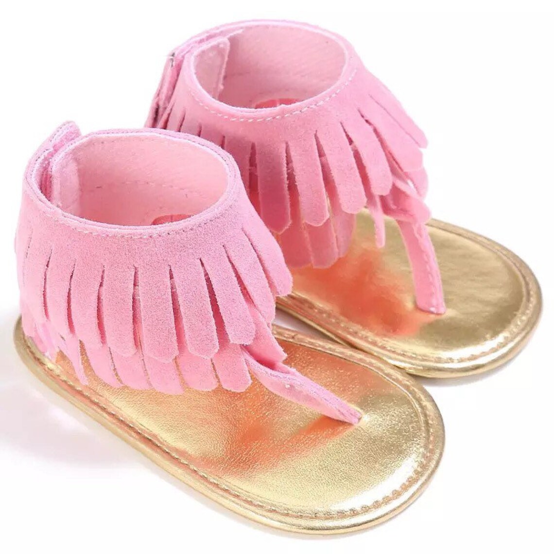 Baby Girl Fringe Pink Sandals. Shoes Baby Girl Crib Etsy