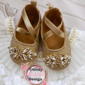 Gold Glitzer Schuhe ,Babyschuhe,Krippe Schuhe,1er Geburtstag Party Hochzeit,Babyschuhe Strass Schuhe Babymädchen Geschenk.