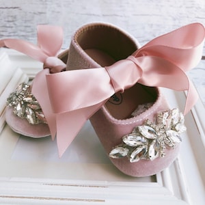 Rosa Baby Mädchen Schuhe, 1er Geburtstag Party Hochzeit, Straßsteine Mädchen Schuhe Baby Mädchen Mädchen Geschenk.