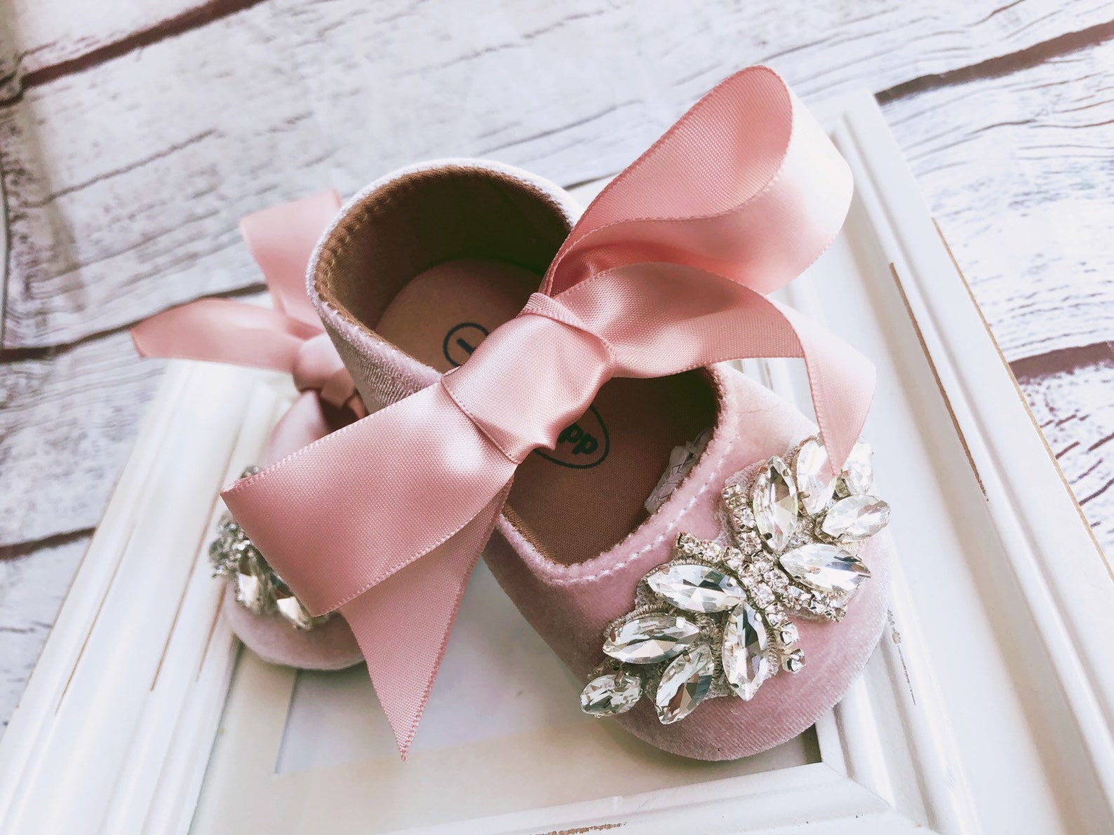 Pink Baby Girl Shoescrib Shoes1er Birthday Party Wedding Etsy