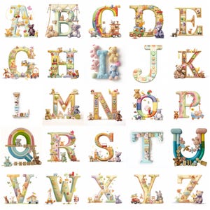 ABC ART PRINTABLE, Kids Learning, Alphabet Letters, Abc Learning, Aesthetic Digital Downloadable Printable Educational Abc Nursery Art