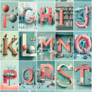 De la A a la Z: 1 póster DIN A3 y 26 letras individuales para descargar e imprimir: estilo divertido y peculiar para niños de primaria