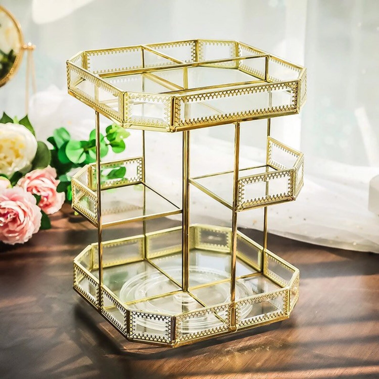 Vintage Makeup Organizer Perfume Organizer Dressing Table Etsy