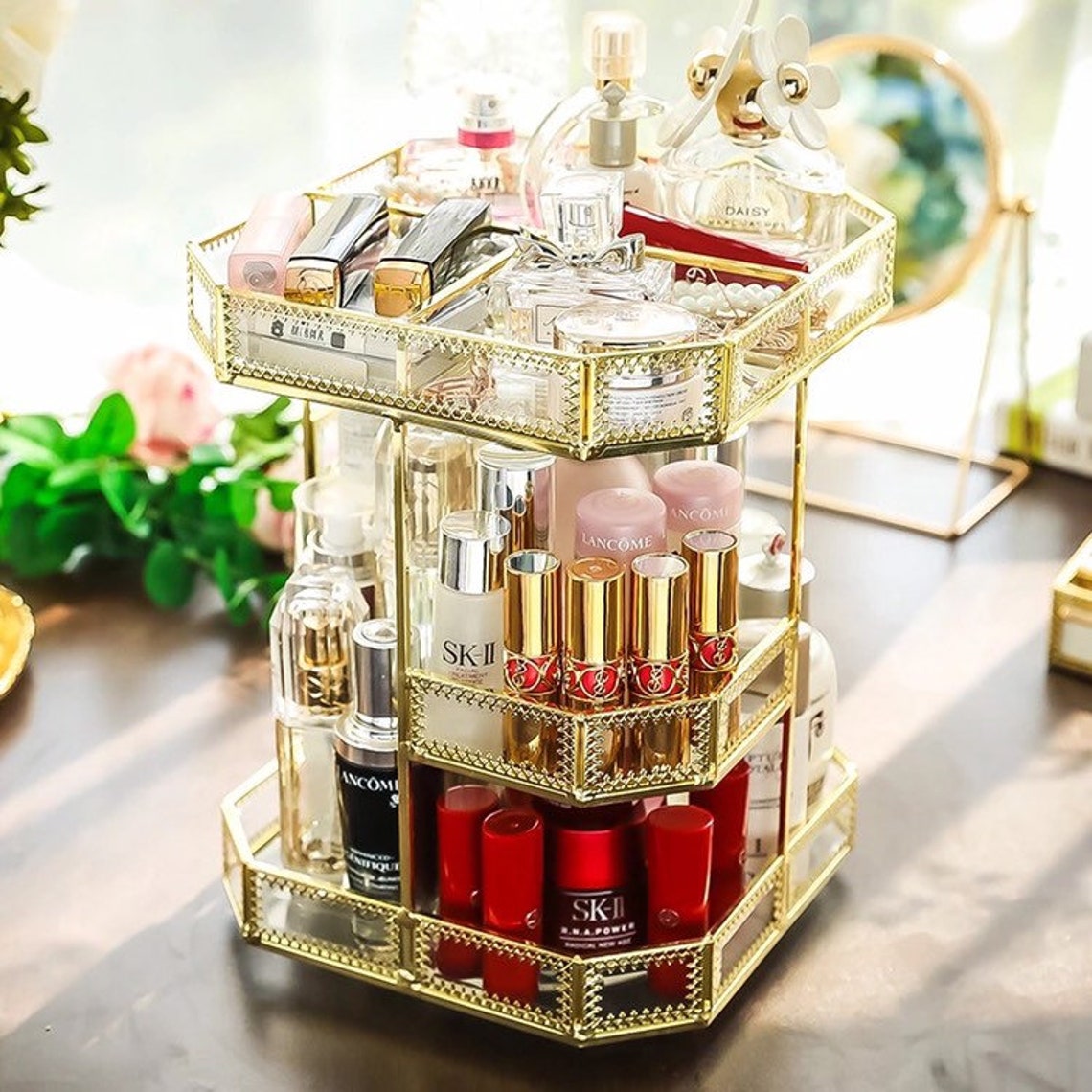 Vintage Makeup Organizer Perfume Organizer Dressing Table Etsy