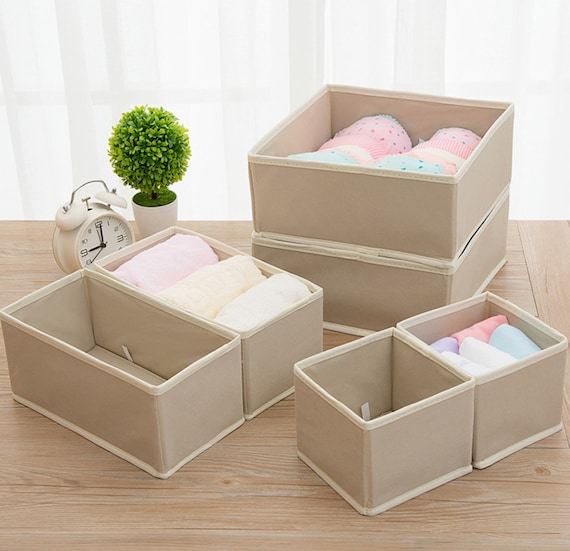 Creatov® Collapsible Storage Boxes Bra Underwear Closet Organizer Drawer Divider