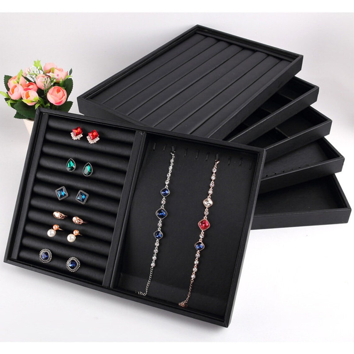 PU Jewelry Organizer Trays Drawer Organizer Inserts PU Trays Etsy