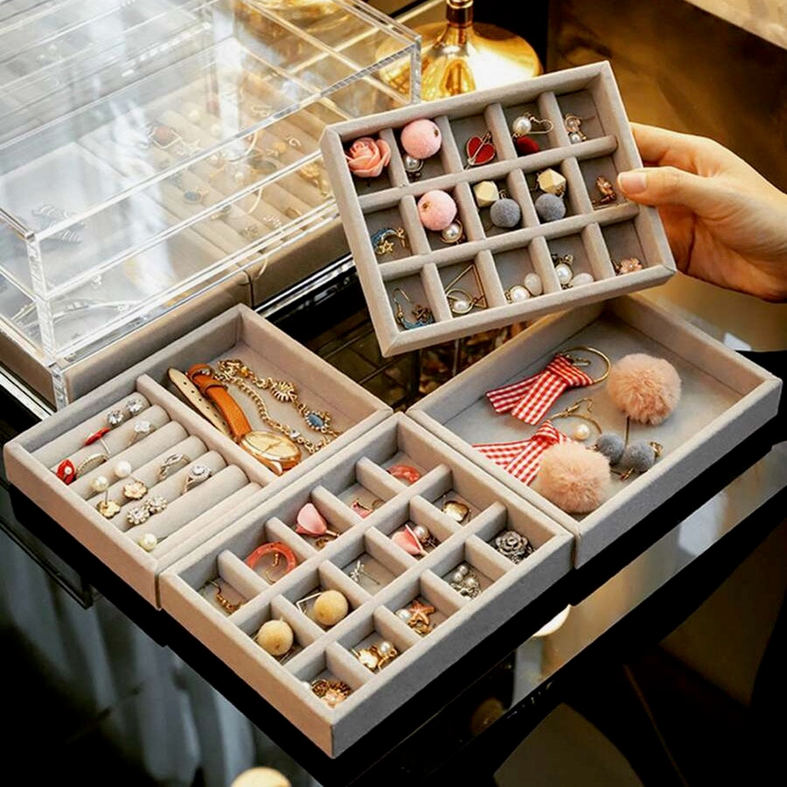 Jewelry Organizer Tray Jewelry Box Custom Drawer Inserts  Etsy