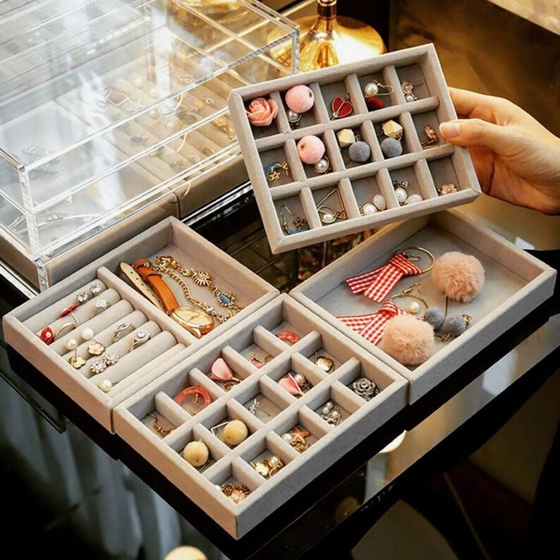 Jewelry Organizer Tray Jewelry Box Custom Drawer Inserts Etsy