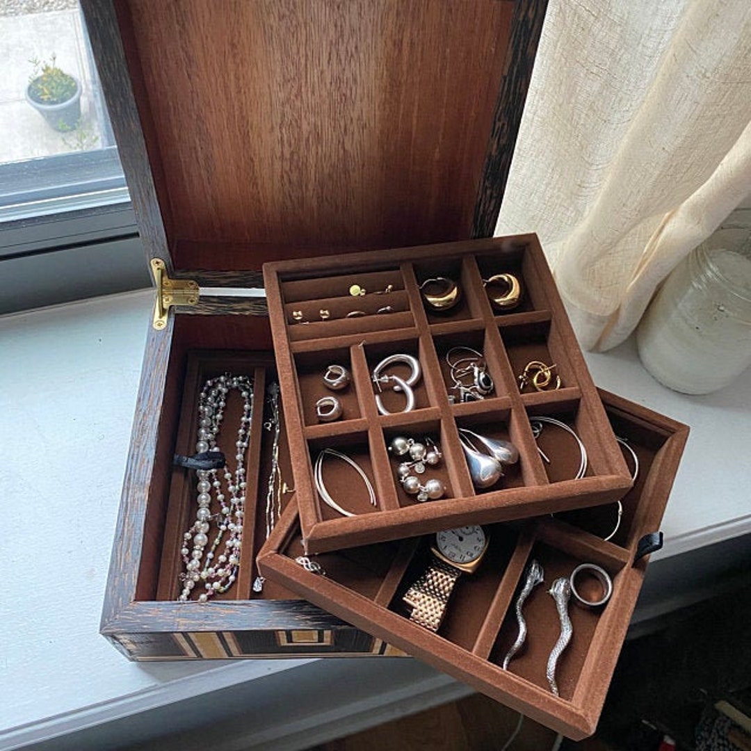 Large Jewelry Organizer Velvet Trays, Jewelry Box, Jewelry Tray, Jewelry  Display, Jewellery Case, Dresser Drawer Inserts, Velvet Tray 