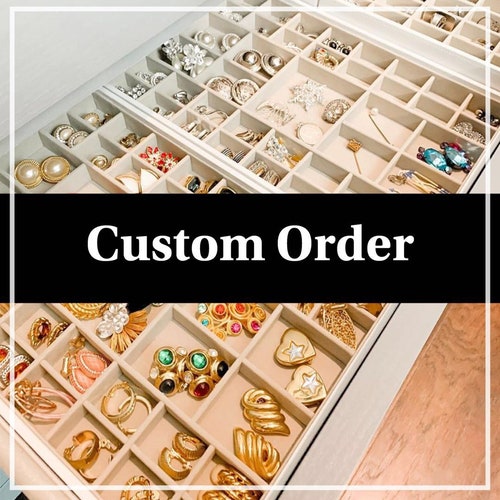 Customize Jewelry Organizer Trays Drawer Inserts Felt Etsy